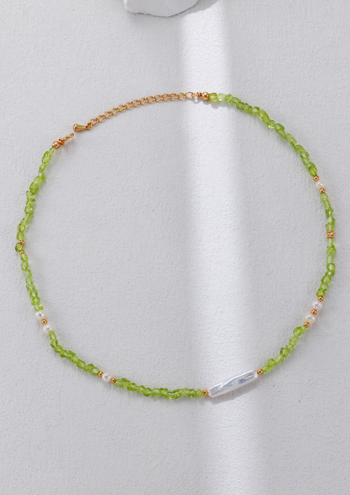 Summer Green Olives Stones S925 Necklaces (SPECIAL)