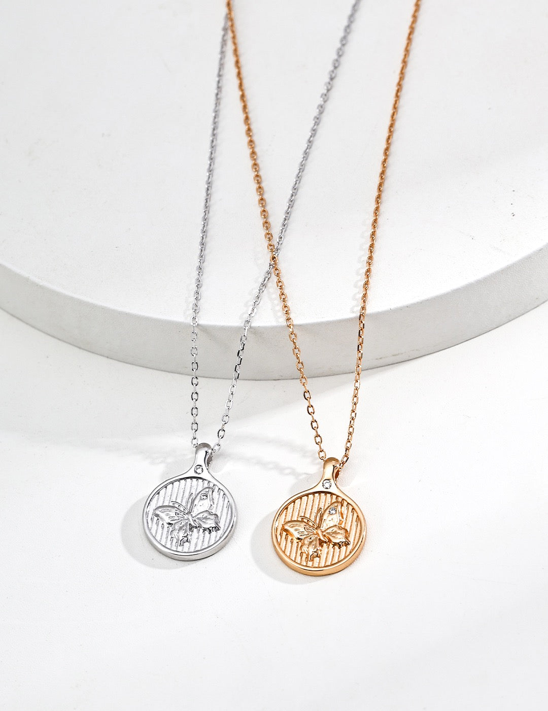 Butterfly Coin Necklace S925