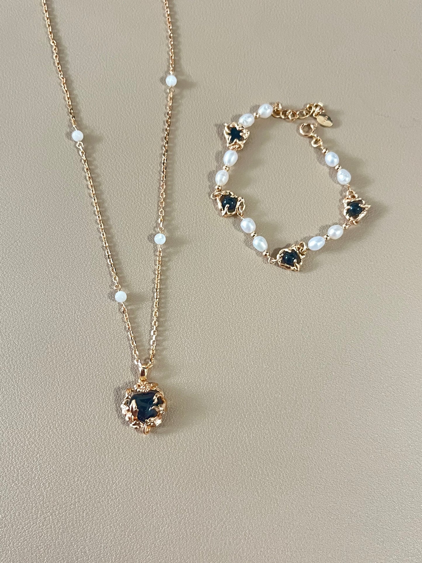 Onyx-Black Agate Necklaces S925