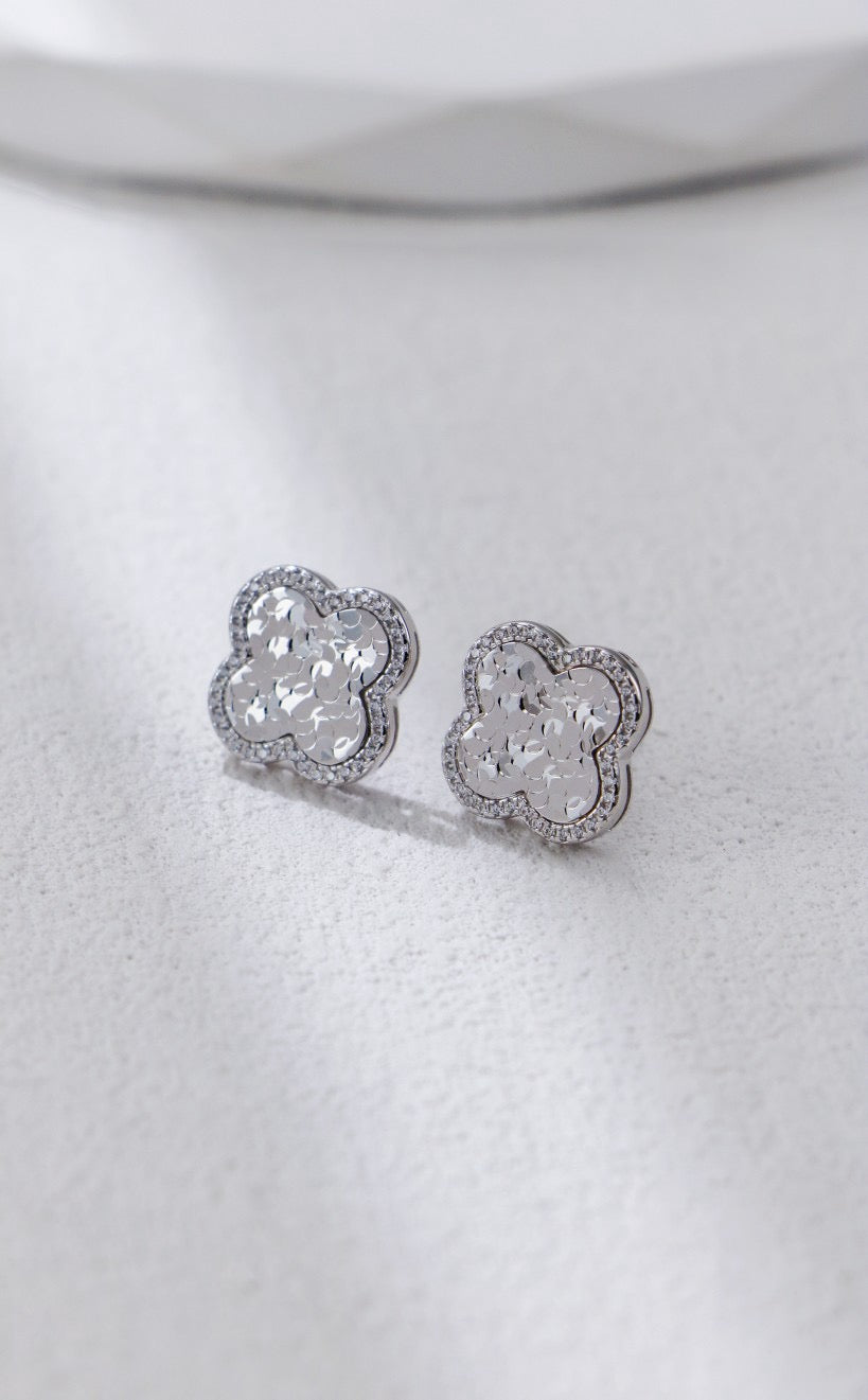 Boucles d'oreilles trèfle à quatre feuilles