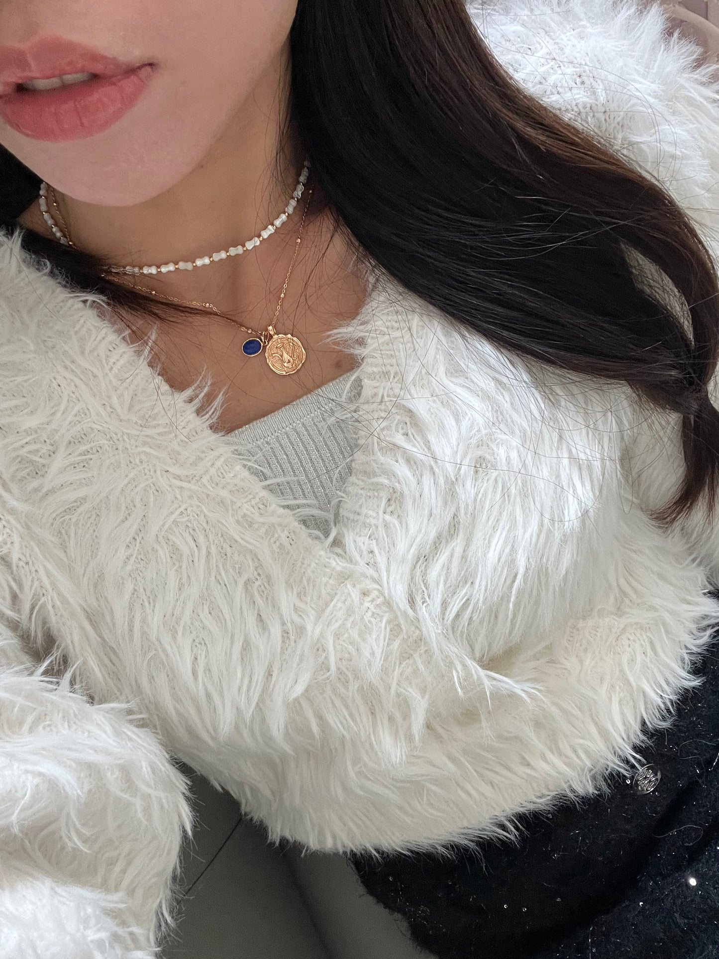 Collier Féminin Lion Ou Bouteille S925