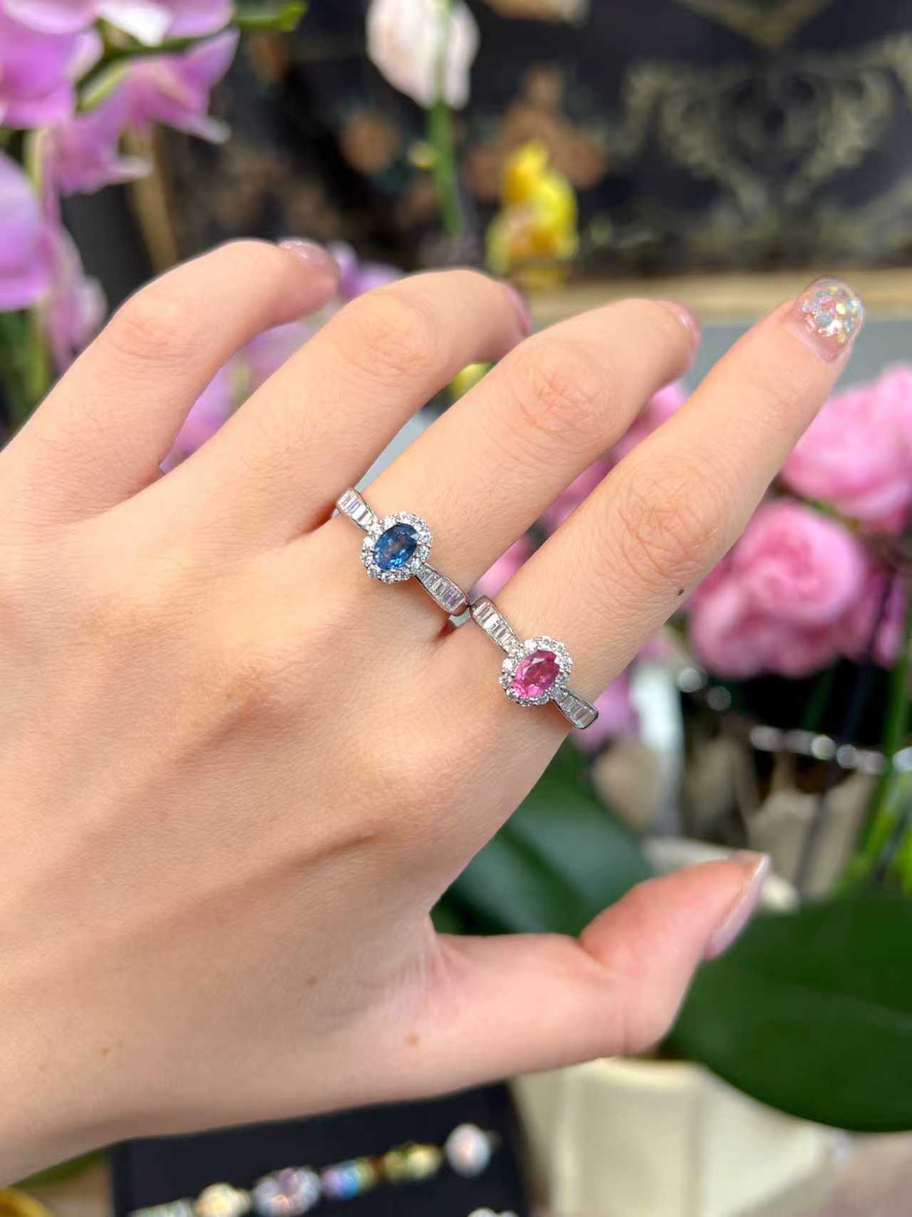 Coloured Gemstone Strawberry Pink Ring