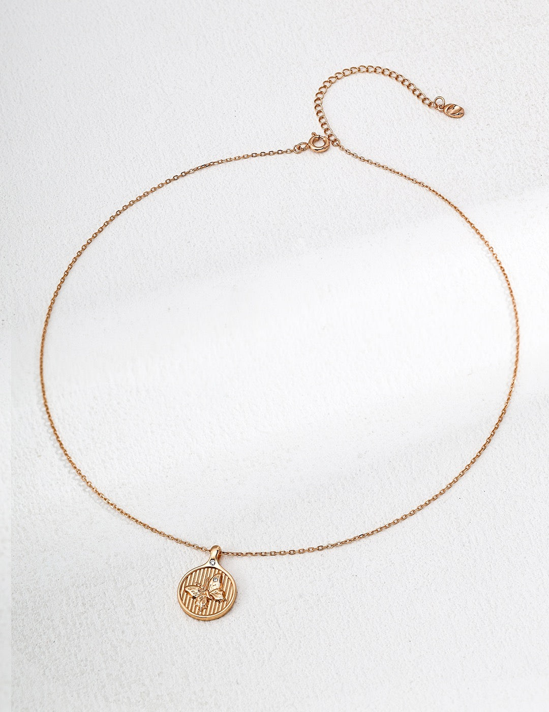 Butterfly Coin Necklace S925