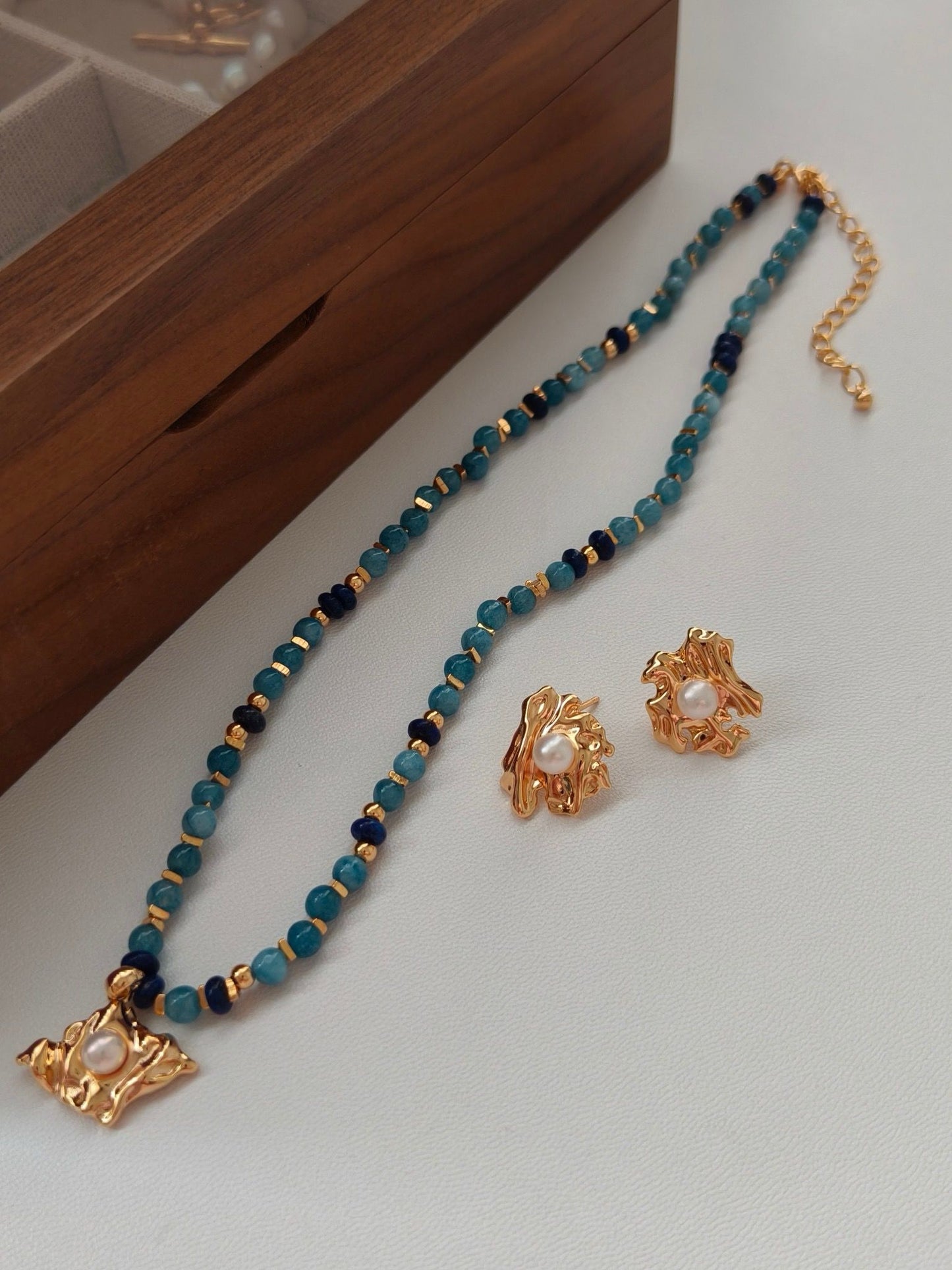 Colliers Croissant Lazurite S925