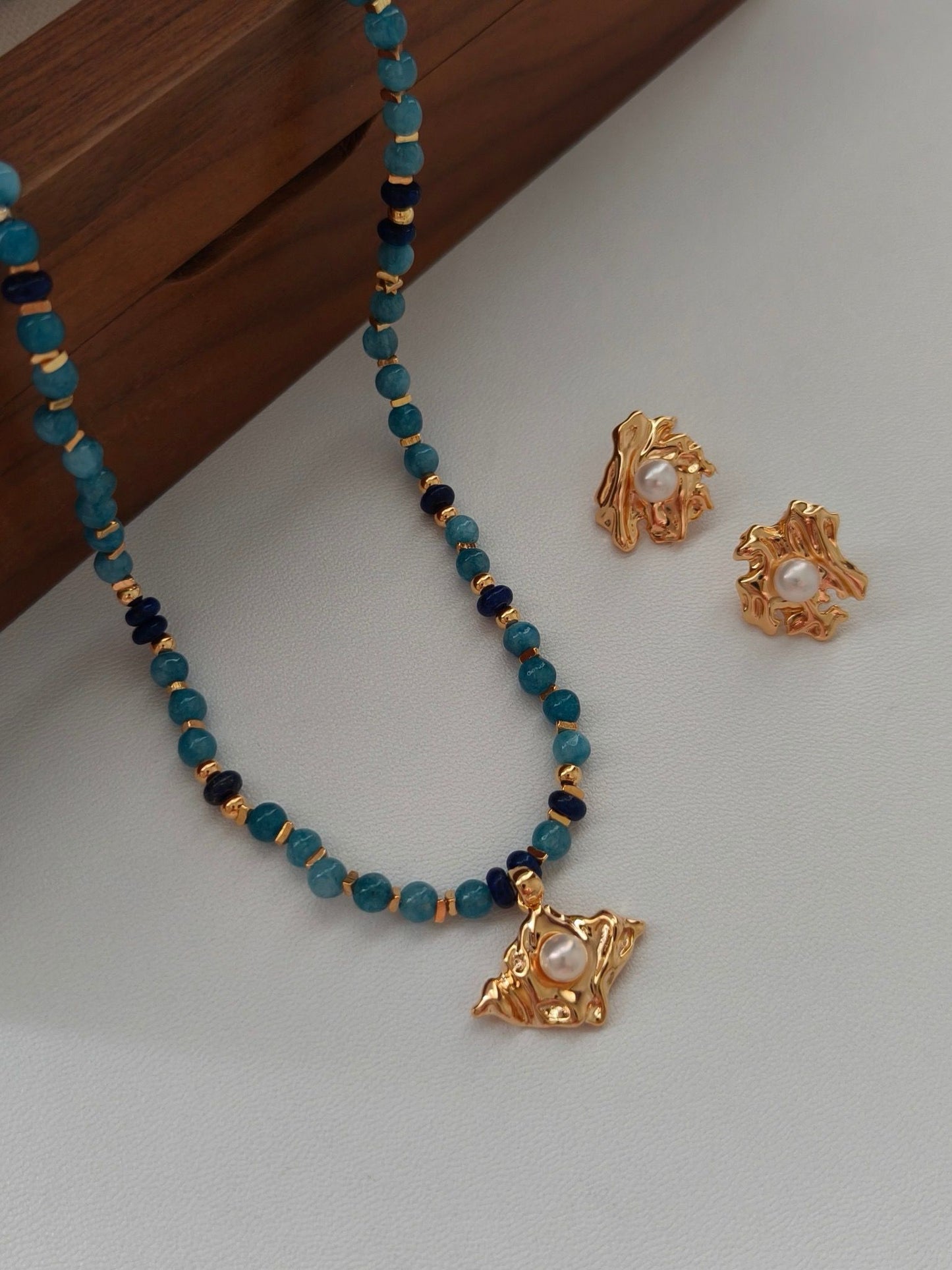 Colliers Croissant Lazurite S925