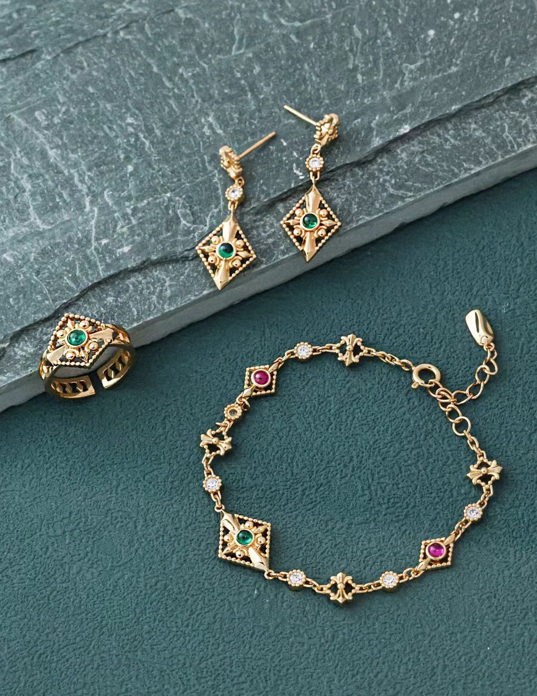 Bracelet classique vert Hope and Amour S925