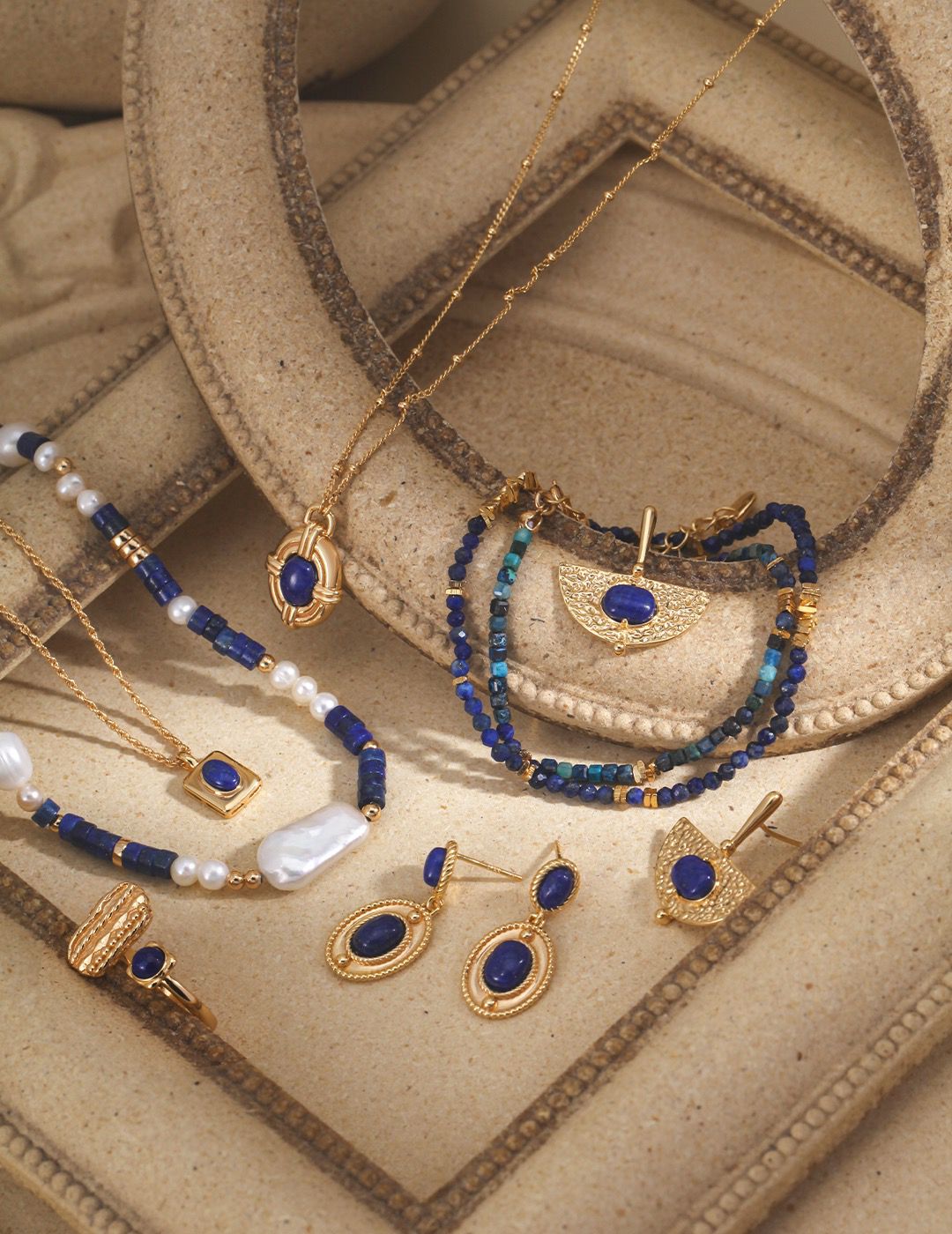 Lapis lazuli classic earrings S925