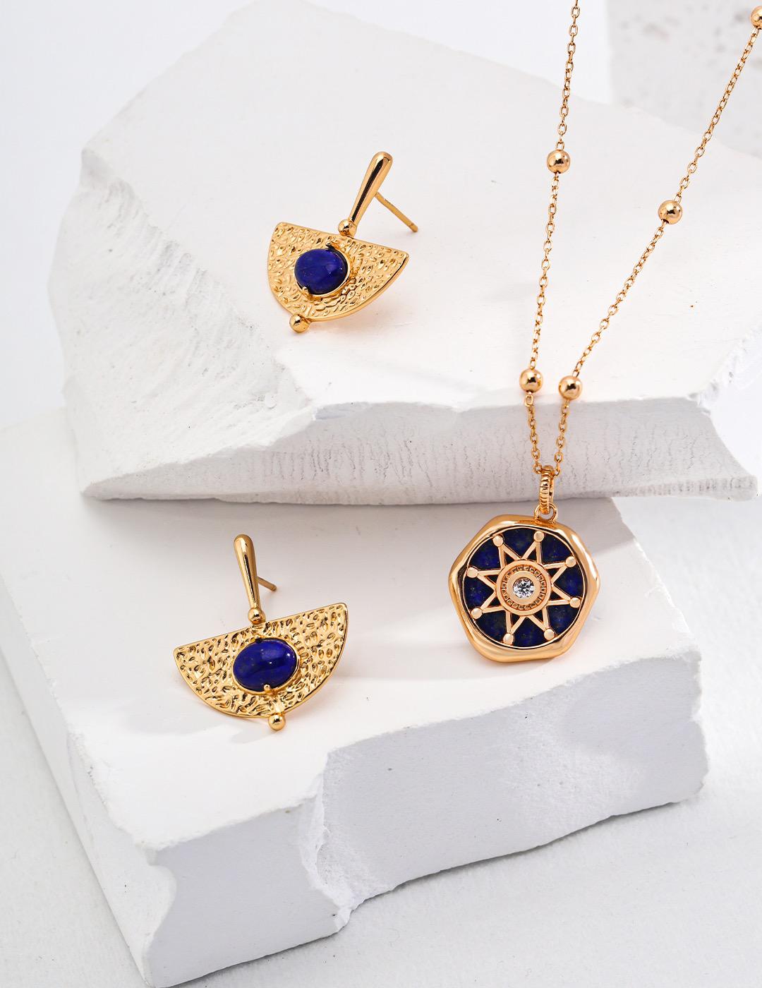 Collier en lapis-lazuli avec espoir S925