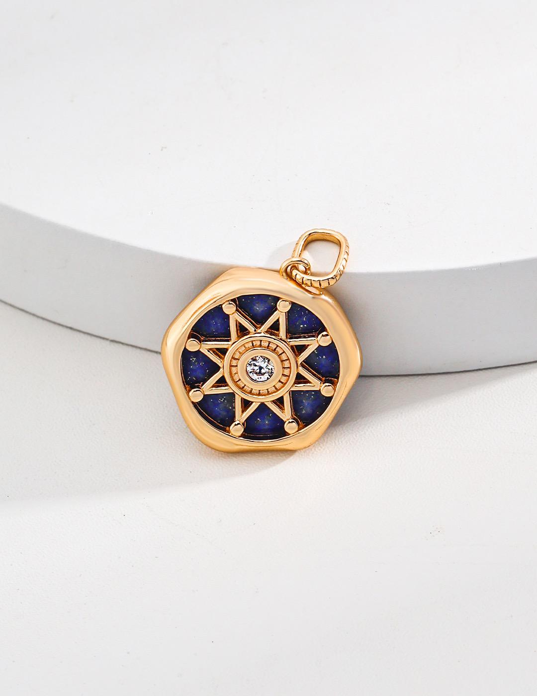 Collier en lapis-lazuli avec espoir S925