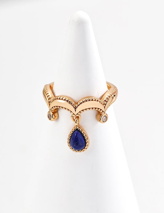 Lapis Lazuli Crown Ring