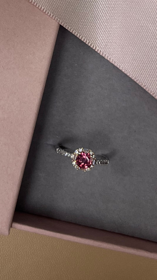 Coloured Gemstone Strawberry Pink Ring