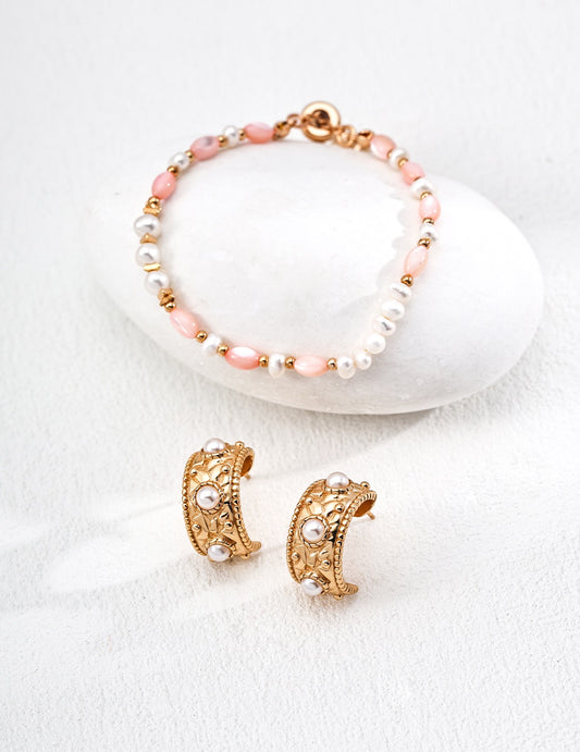 Summer Pink Nature Pearl S925 Bracelets