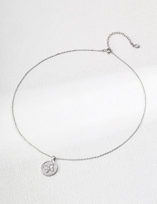 Butterfly Coin Necklace S925