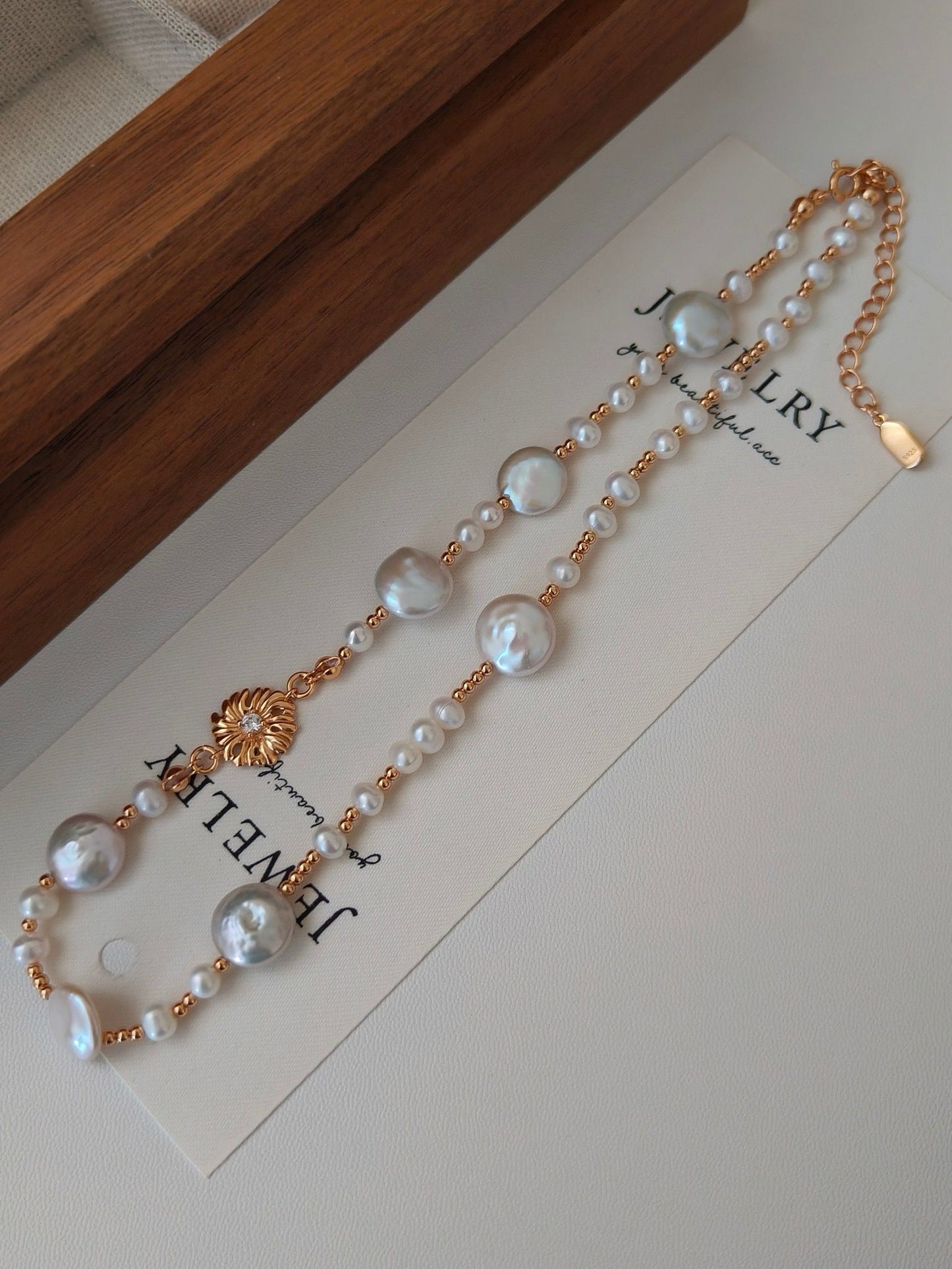 Pearl And Flower Necklaces S925