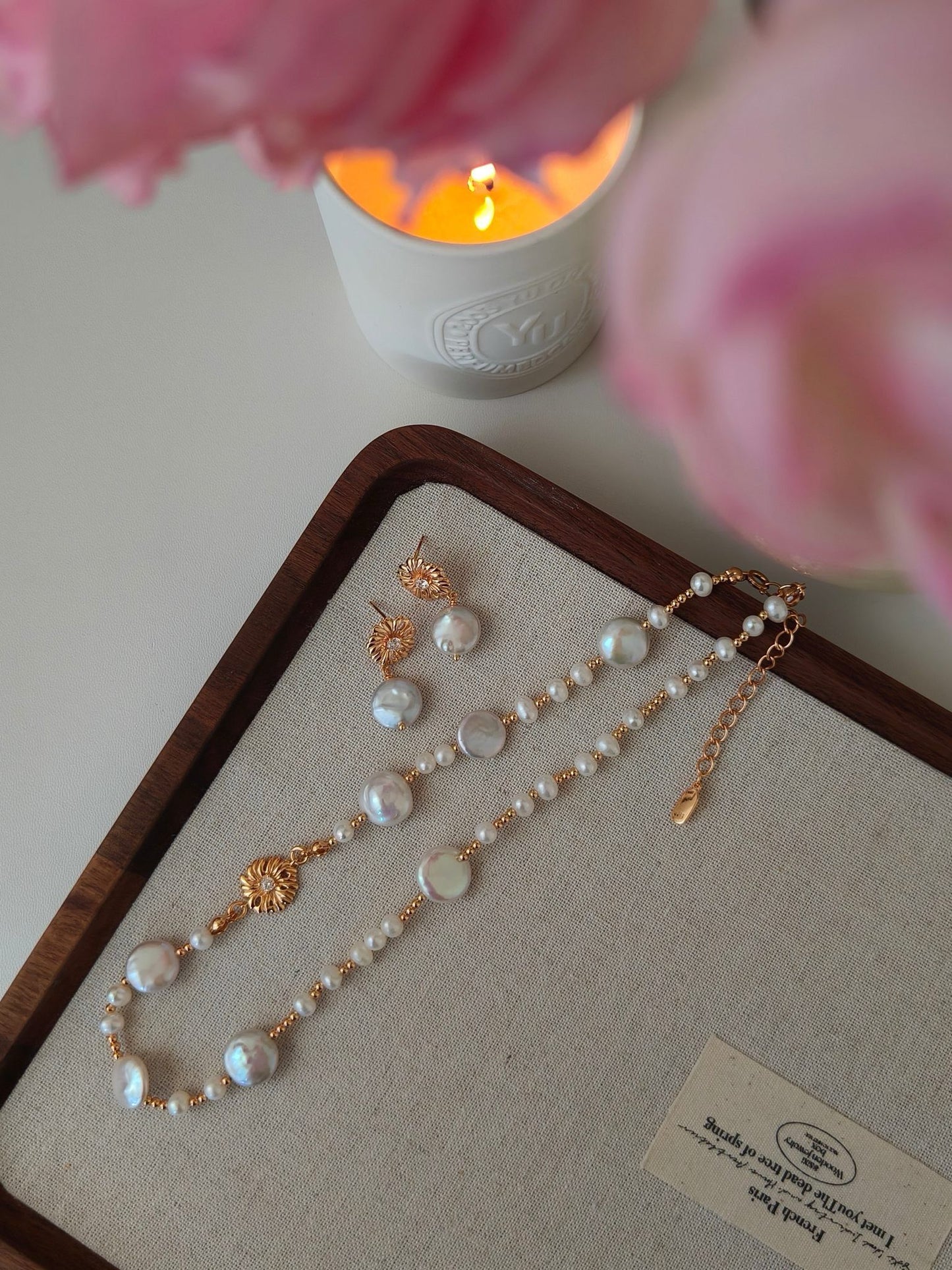 Pearl And Flower Necklaces S925