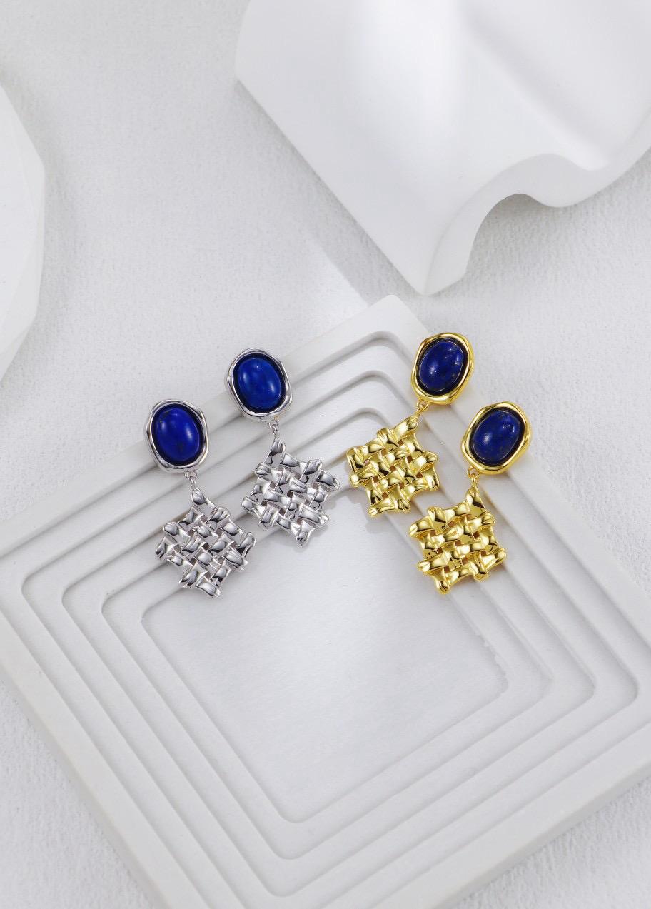 Boucles d'oreilles en lapis-lazuli