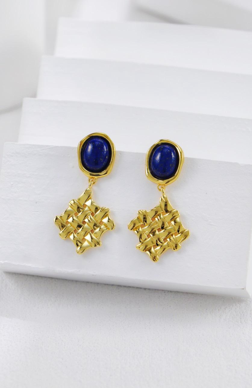 Boucles d'oreilles en lapis-lazuli