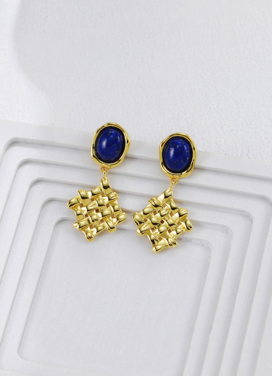 Boucles d'oreilles en lapis-lazuli