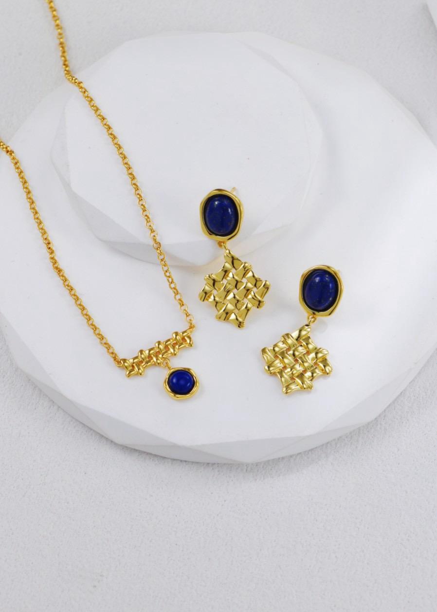 Boucles d'oreilles en lapis-lazuli