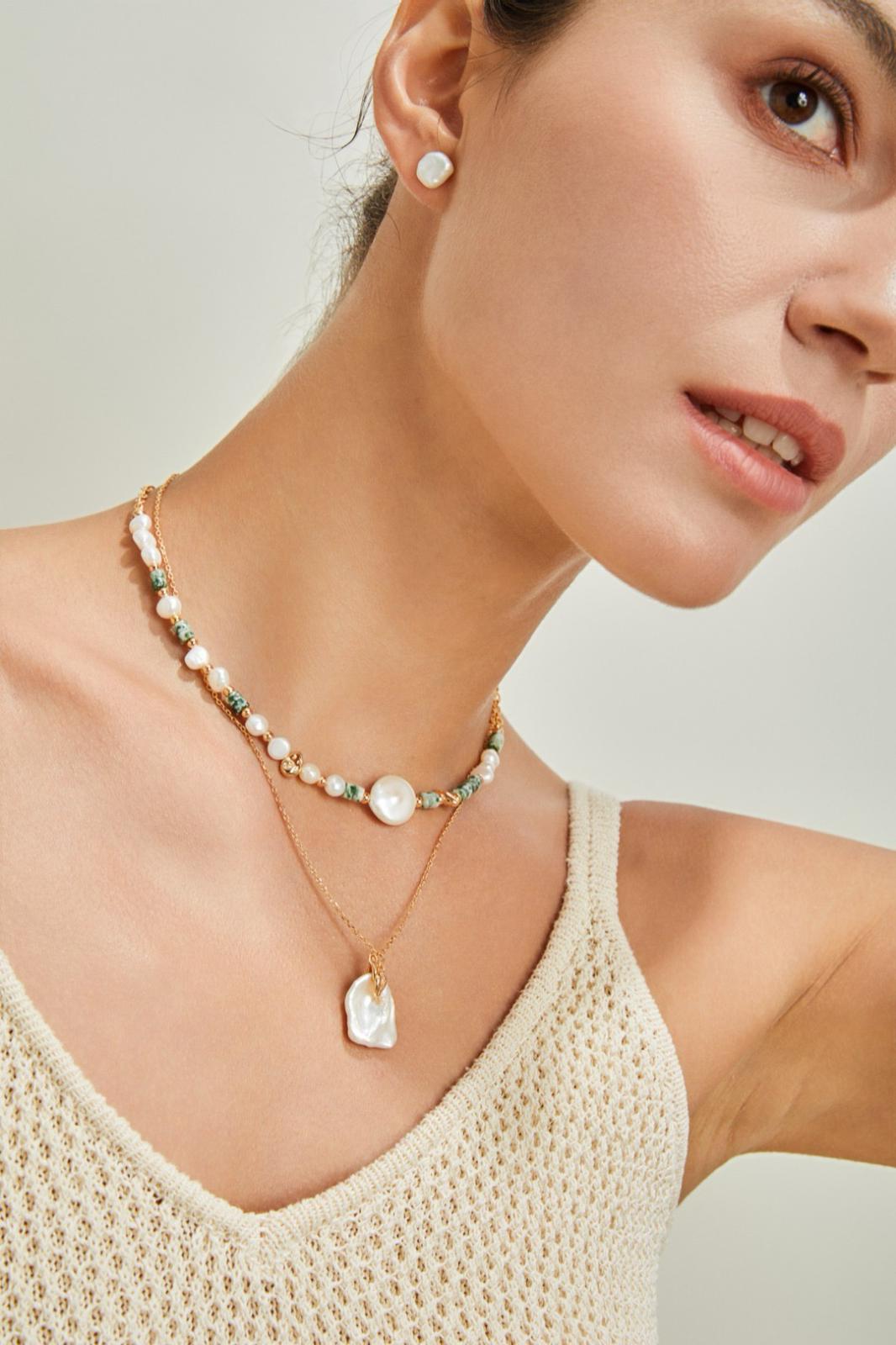 Petal Pearl Necklace S925