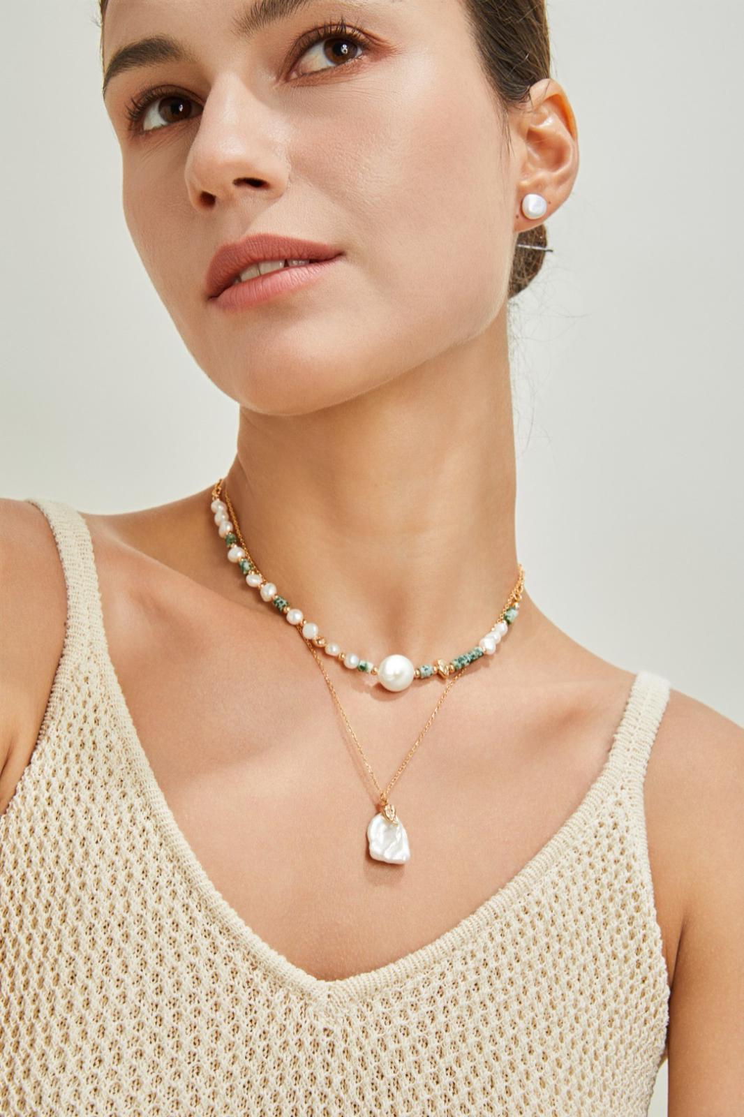 Petal Pearl Necklace S925