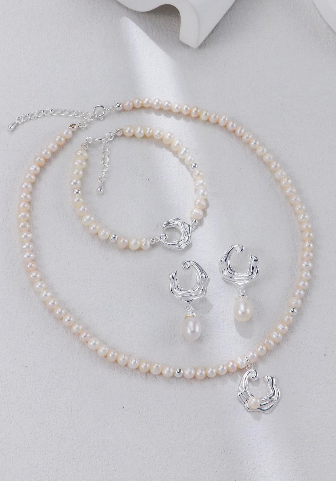 Wave Pearl Bracelets S925