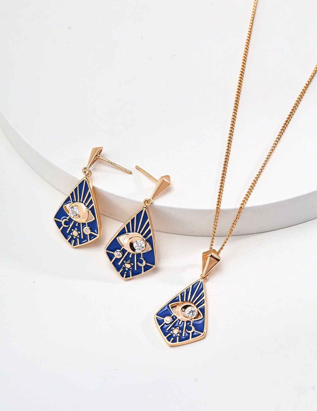 Karma Vintage Blue Earrings  S925