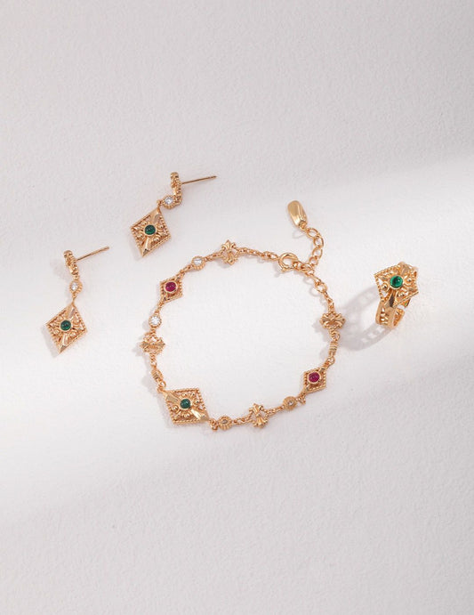 Hope and Amour classic green jewellery bracelet, S925