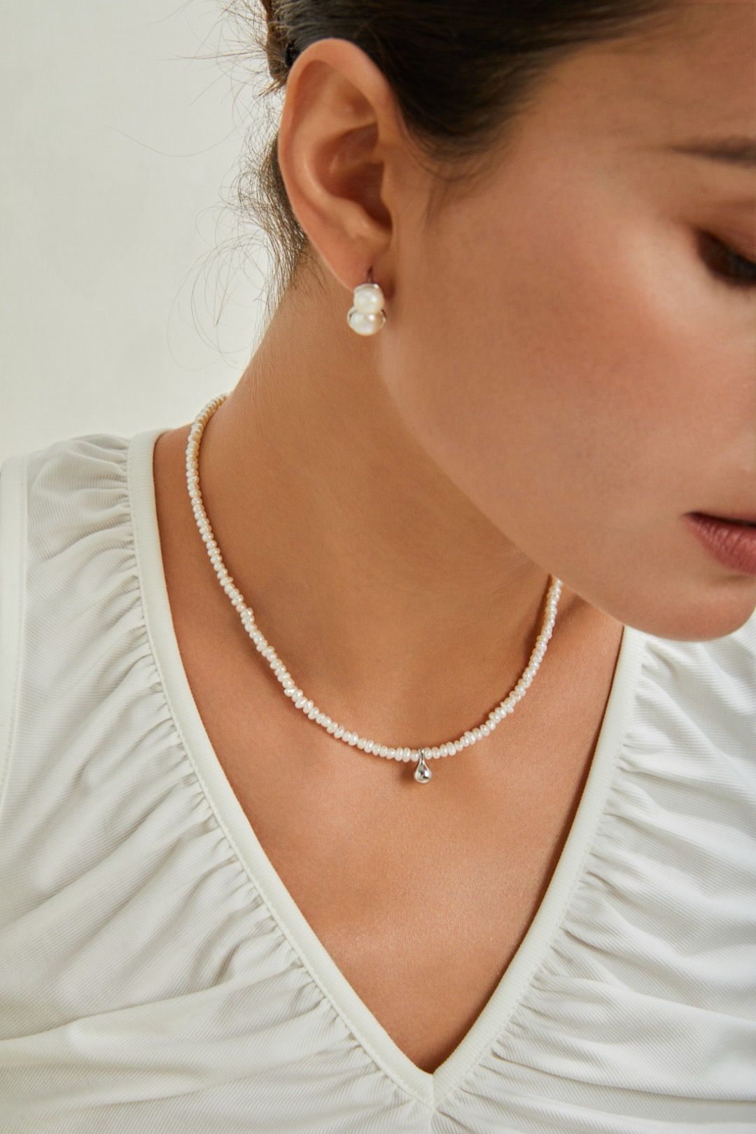 Elegant Nature Pearl Necklace S925