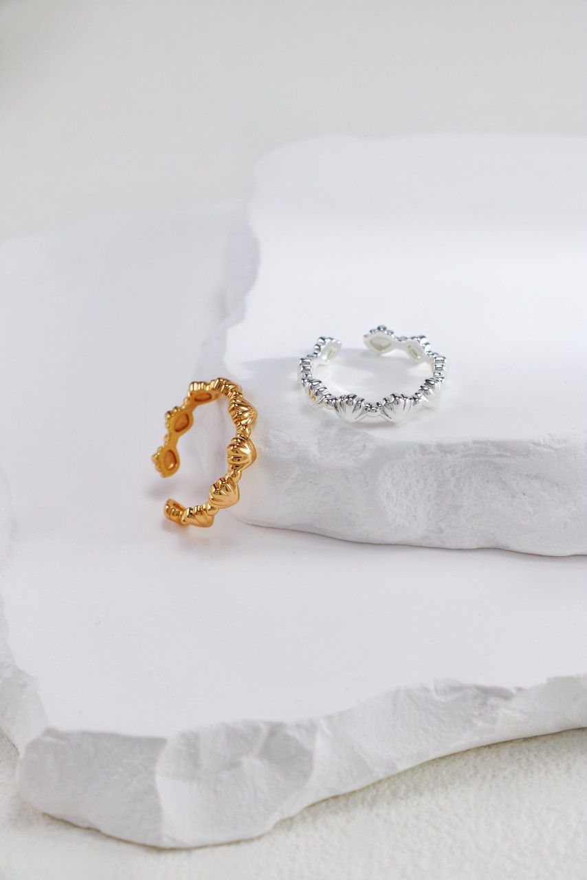 Elegant Shell Rings S925