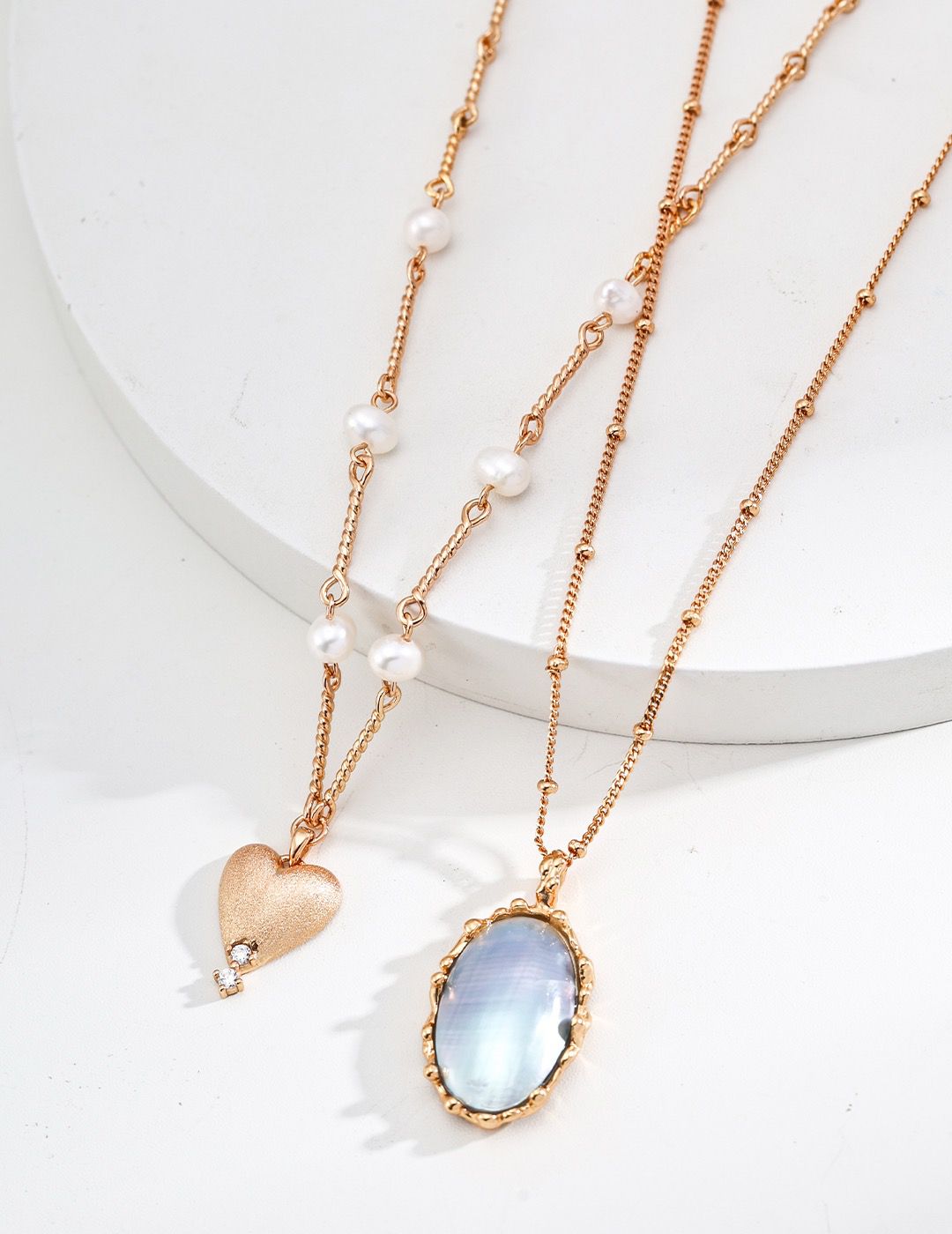 Valentine's Day Heart Necklace With Pearl S925